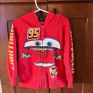 Red Cars Hoodie with Lightning McQueen Design